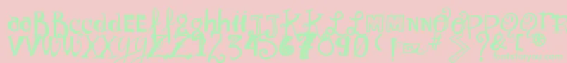 Vtkssunnyday Font – Green Fonts on Pink Background