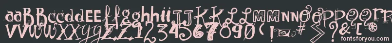 Vtkssunnyday Font – Pink Fonts on Black Background