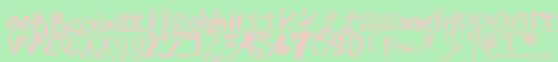 Vtkssunnyday Font – Pink Fonts on Green Background