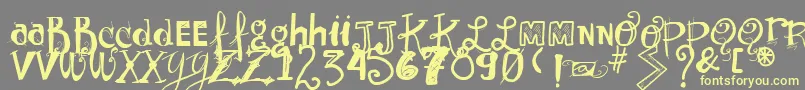 Vtkssunnyday Font – Yellow Fonts on Gray Background