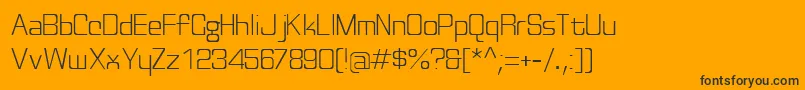Saiba mais sobre a fonte Discognate ffy Fonte Discognate ffy – fontes pretas em um fundo laranja