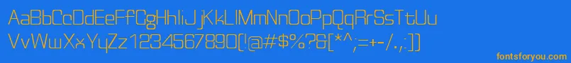 Fonte Discognate ffy – fontes laranjas em um fundo azul
