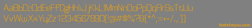 Discognate ffy-Schriftart – Orangefarbene Schriften auf grauem Hintergrund