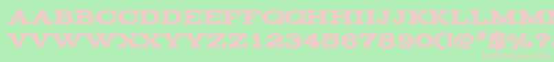 Ackno Font – Pink Fonts on Green Background