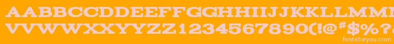 Acknoフォントについての詳細 フォントAckno – オレンジの背景にピンクのフォント