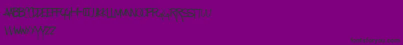 KindaMessy Font – Black Fonts on Purple Background