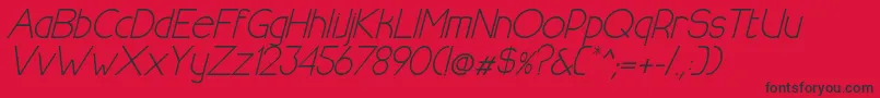 HalfmoonrisingitalicRegular Font – Black Fonts on Red Background