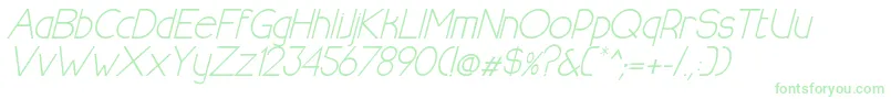 HalfmoonrisingitalicRegular Font – Green Fonts on White Background