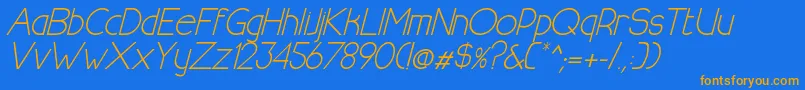 HalfmoonrisingitalicRegular Font – Orange Fonts on Blue Background