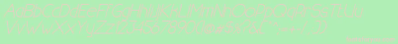 HalfmoonrisingitalicRegular Font – Pink Fonts on Green Background