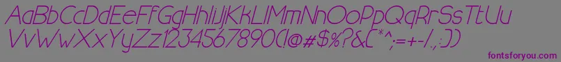 HalfmoonrisingitalicRegular Font – Purple Fonts on Gray Background