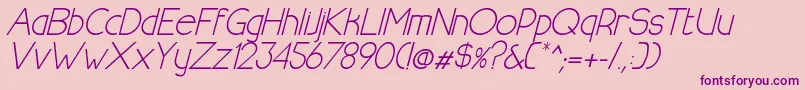 HalfmoonrisingitalicRegular Font – Purple Fonts on Pink Background