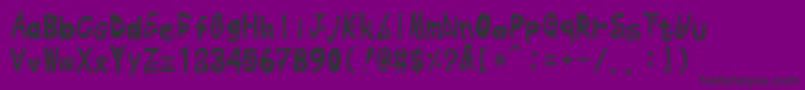 Heartemboss Font – Black Fonts on Purple Background