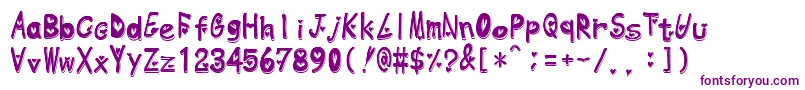Heartemboss Font – Purple Fonts on White Background