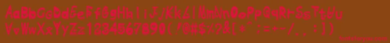Heartemboss Font – Red Fonts on Brown Background
