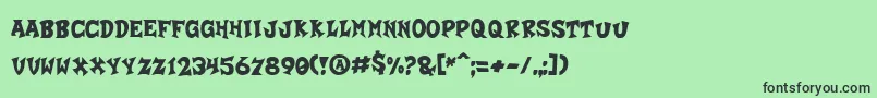 フォントCrashALike – 緑の背景に黒い文字