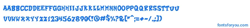 フォントCrashALike – 白い背景に青い文字