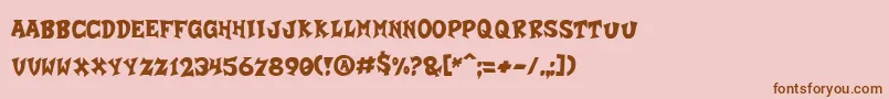 fuente CrashALike – Fuentes Marrones Sobre Fondo Rosa