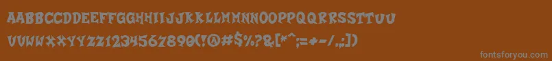 フォントCrashALike – 茶色の背景に灰色の文字