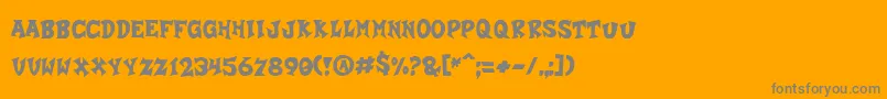 CrashALike Font – Gray Fonts on Orange Background