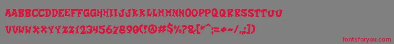 フォントCrashALike – 赤い文字の灰色の背景