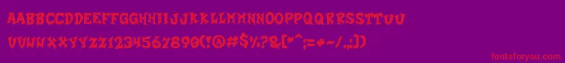 CrashALike Font – Red Fonts on Purple Background