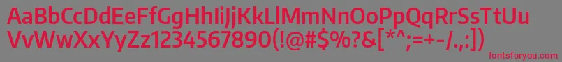 フォントEncodesanscondensedSemibold – 赤い文字の灰色の背景