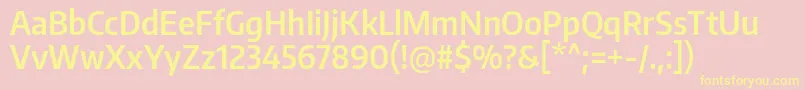 EncodesanscondensedSemibold Font – Yellow Fonts on Pink Background
