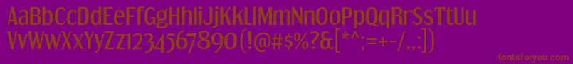 Шрифт DreamOrphanageRg – коричневые шрифты на фиолетовом фоне