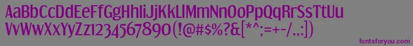 フォントDreamOrphanageRg – 紫色のフォント、灰色の背景