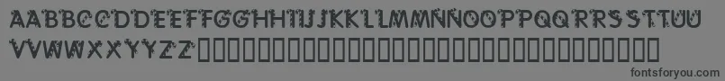 Шрифт KrCaneLetters – чёрные шрифты на сером фоне