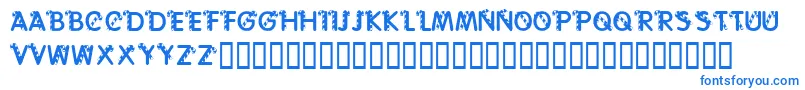 Шрифт KrCaneLetters – синие шрифты на белом фоне