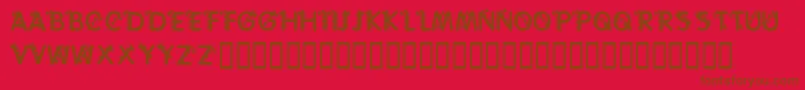 フォントKrCaneLetters – 赤い背景に茶色の文字