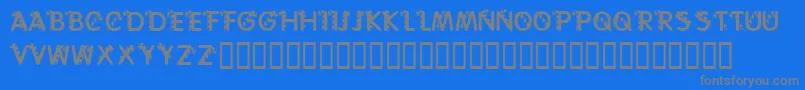 Шрифт KrCaneLetters – серые шрифты на синем фоне