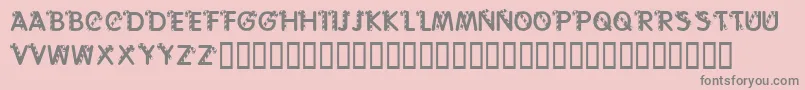 KrCaneLetters Font – Gray Fonts on Pink Background