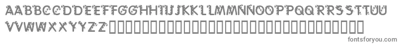 フォントKrCaneLetters – 白い背景に灰色の文字