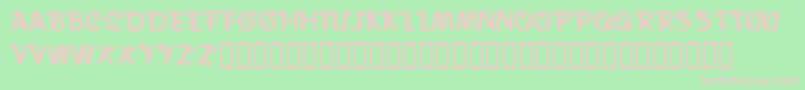 KrCaneLetters Font – Pink Fonts on Green Background