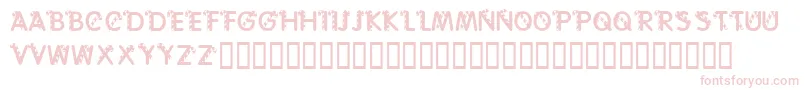Шрифт KrCaneLetters – розовые шрифты на белом фоне