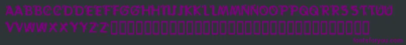 Шрифт KrCaneLetters – фиолетовые шрифты на чёрном фоне