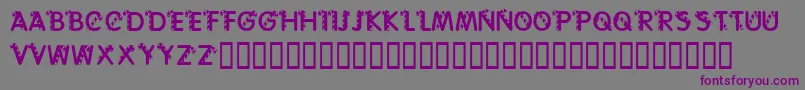 Шрифт KrCaneLetters – фиолетовые шрифты на сером фоне