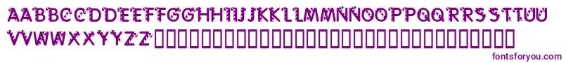 KrCaneLetters-fontti – violetit fontit valkoisella taustalla