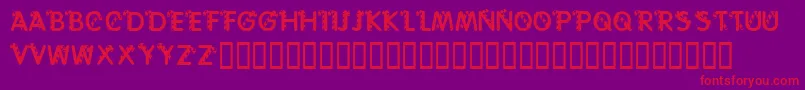 Fonte KrCaneLetters – fontes vermelhas em um fundo violeta