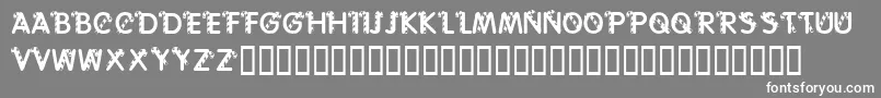 Шрифт KrCaneLetters – белые шрифты на сером фоне