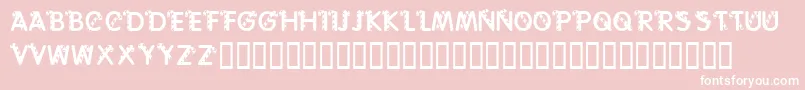 Шрифт KrCaneLetters – белые шрифты на розовом фоне