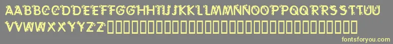 KrCaneLetters-Schriftart – Gelbe Schriften auf grauem Hintergrund
