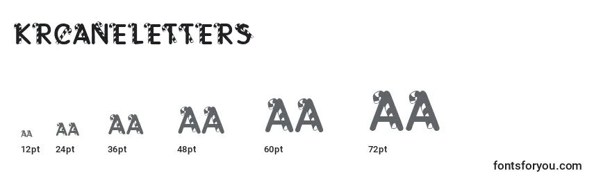 Größen der Schriftart KrCaneLetters