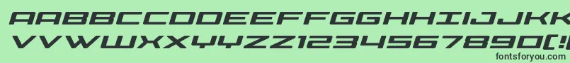 Phoeniciaexpandital Font – Black Fonts on Green Background