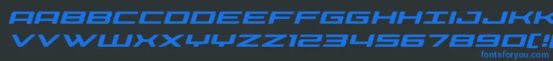 Phoeniciaexpandital Font – Blue Fonts on Black Background