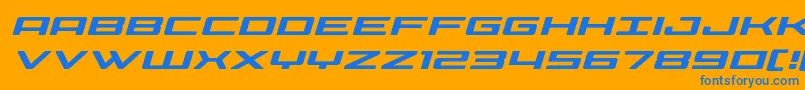 Phoeniciaexpandital-fontti – siniset fontit oranssilla taustalla