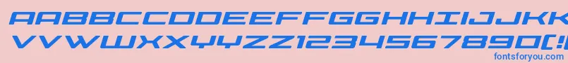 Fonte Phoeniciaexpandital – fontes azuis em um fundo rosa
